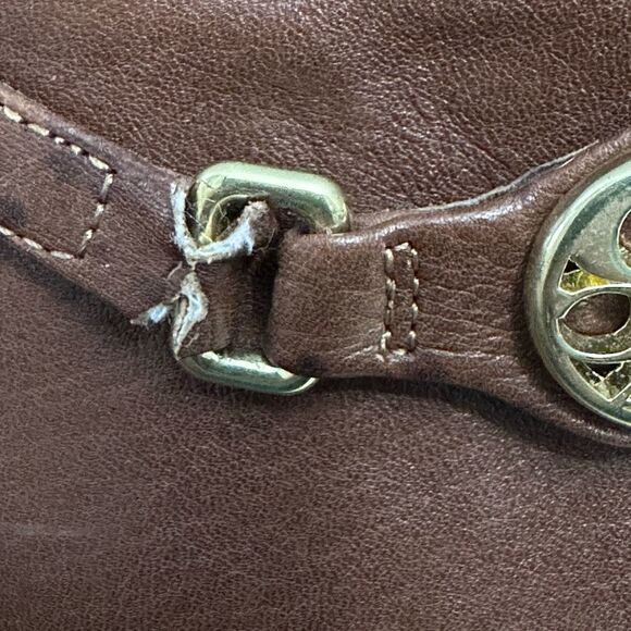 Coach Salene high heel ankle booties brown tan leather ginger 3.5 heel Size 8 - Picture 3 of 15